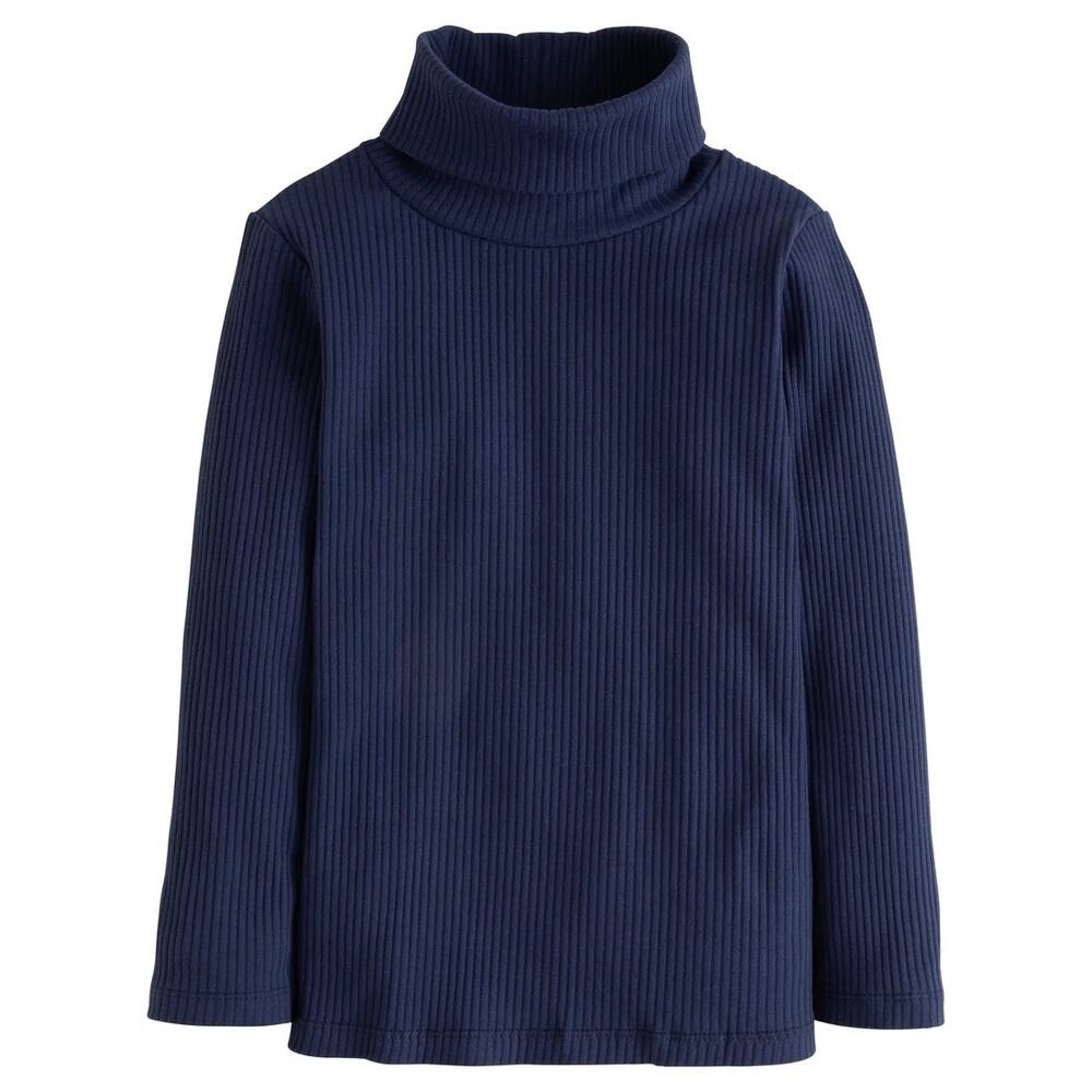 Little English Solid Ribbed Turtleneck - Navy size‎ 7